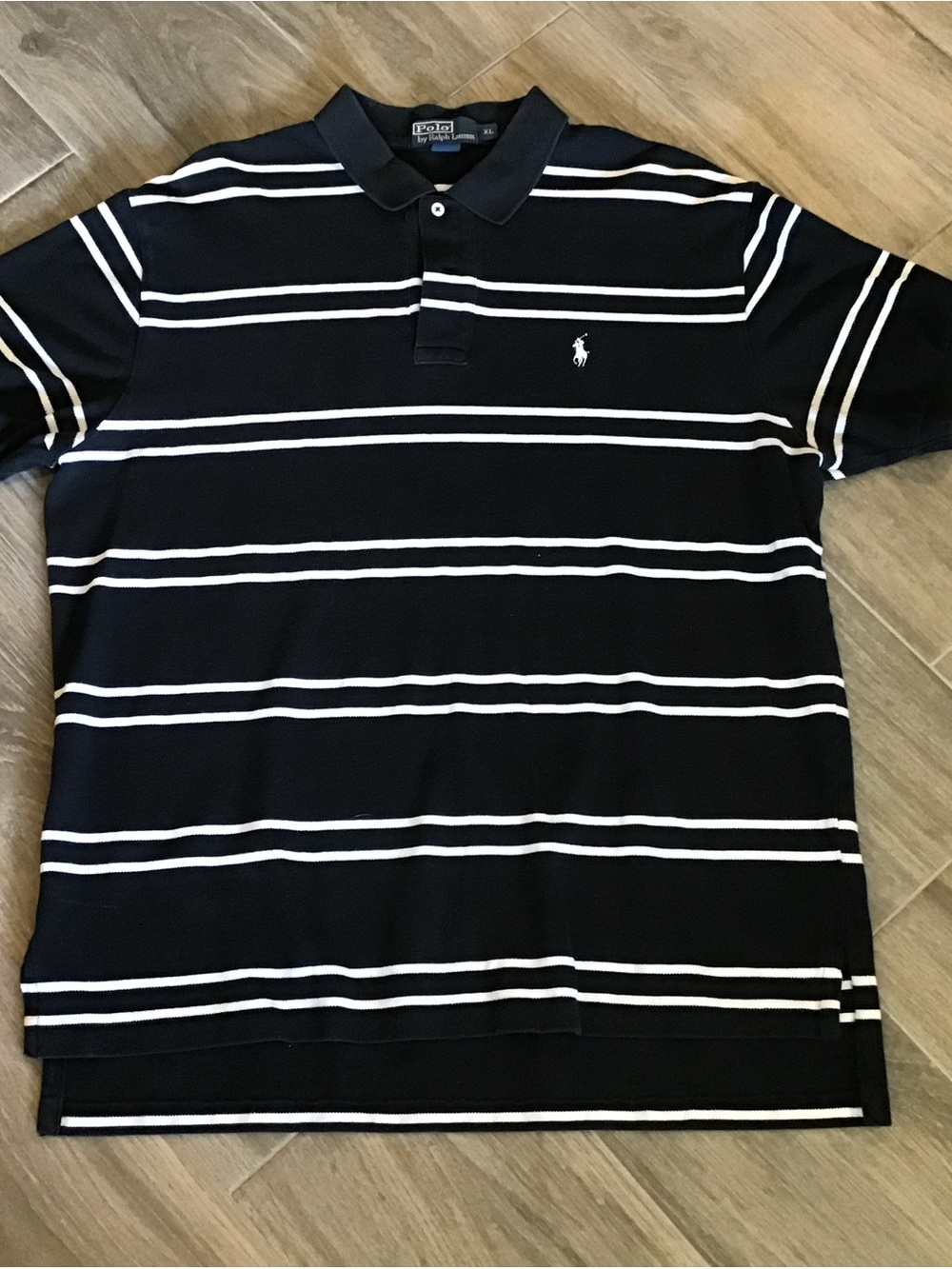 Polo by Ralph Lauren Navy and White Striped Polo Shirt